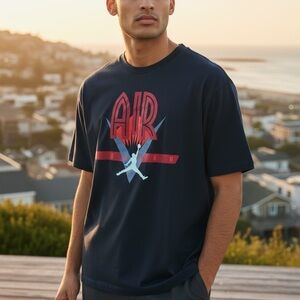 Jordan Air Red and Black Tee